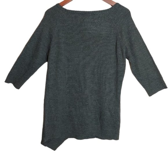 The Limited Grey Asymmetric Hem Sweater - Size L - Picture 2 of 5